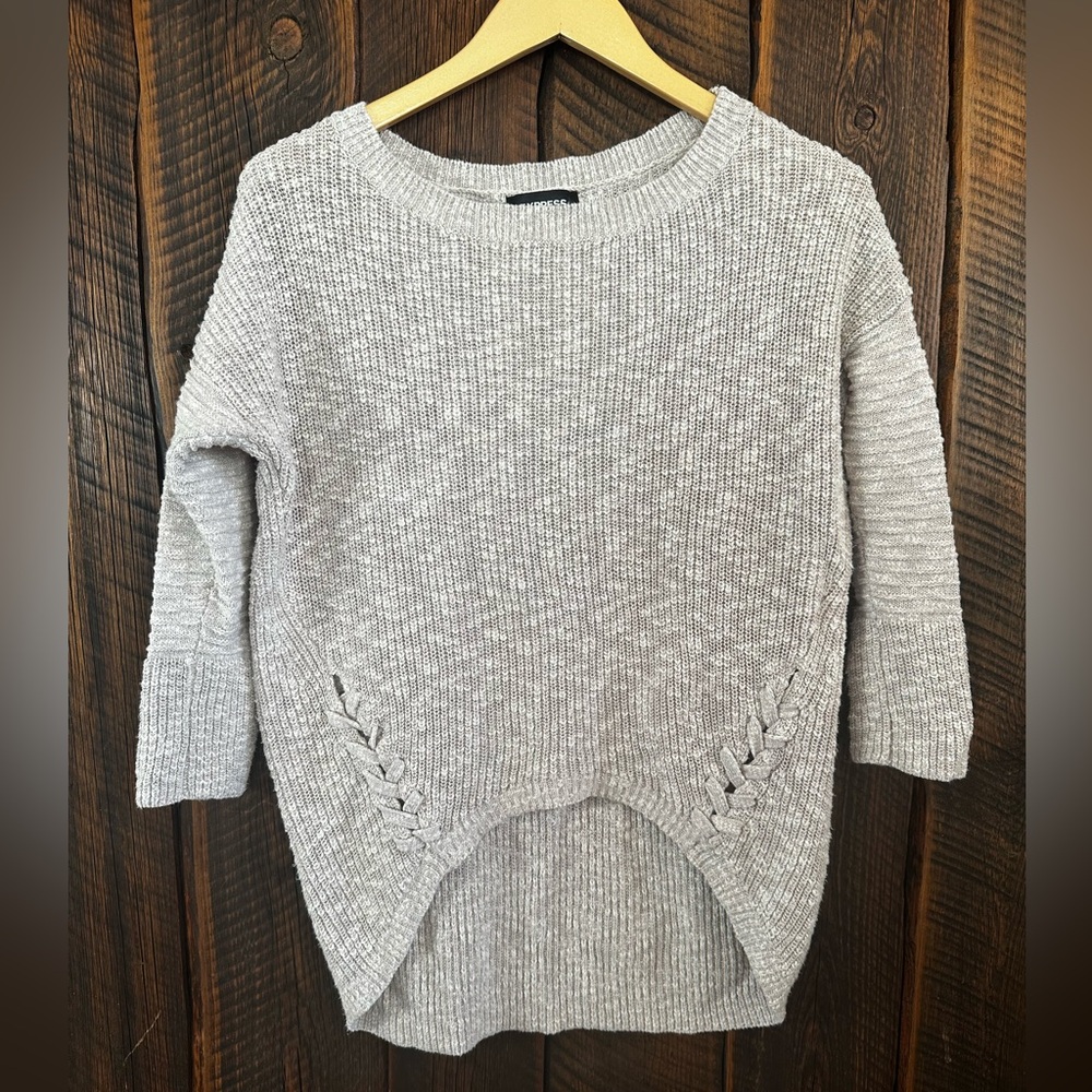 Express boat neck sweater with lace detail.  Xs